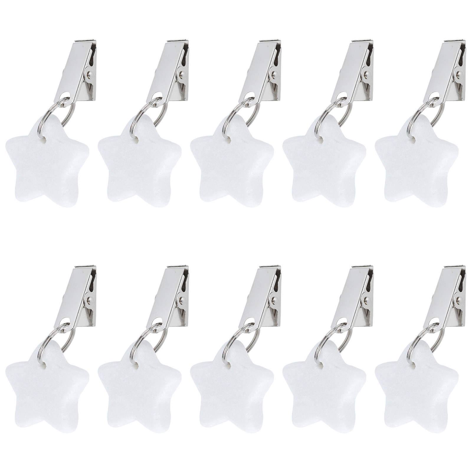 Windsor Knot Tie - คลิปหนีบผ้าปูโต๊ะหินธรรมชาติ 10 ชิ้น รูปดาว น้ำหนักถ่วงผ้าปูโต๊ะกันลม พร้อมคลิปโลหะ