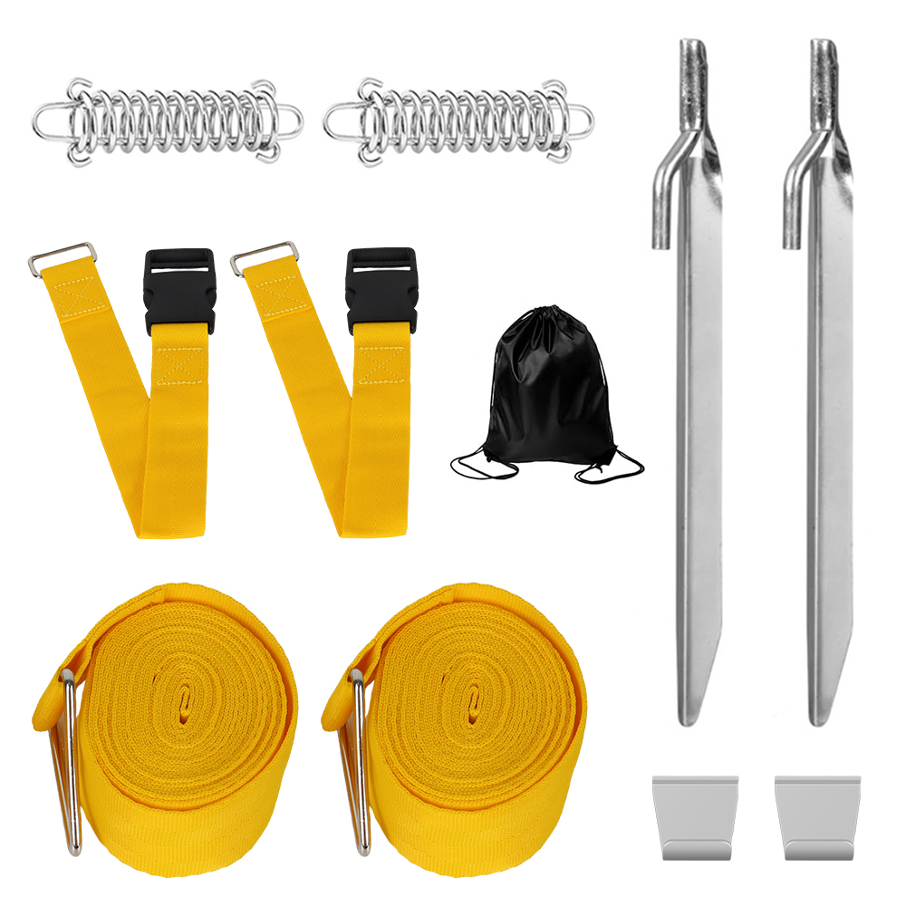 Windsor Knot Tie - สายรัดกันลมสำหรับกันสาด Fiamma/Dometic - สายรัดกันสาดสำหรับรถบ้านและรถแคมป์พร้อมตะขอสปริง, หมุดโลหะ และกระเป๋าใส่