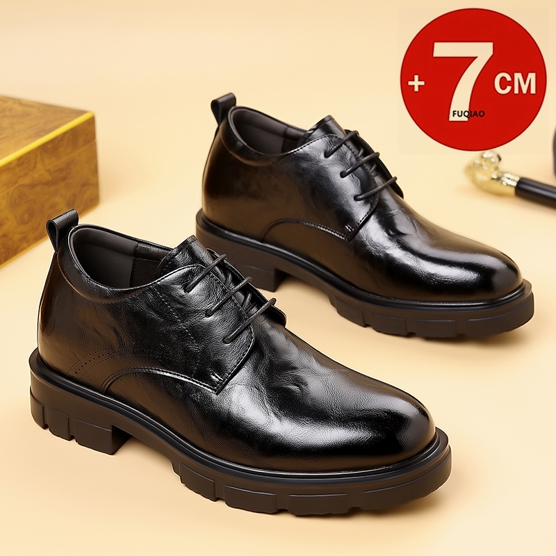 Men'S Formal Wear Slippers - รองเท้าหนังเพิ่มความสูง 7 ซม. สำหรับผู้ชาย รองเท้าทางการ รองเท้าแต่งงาน