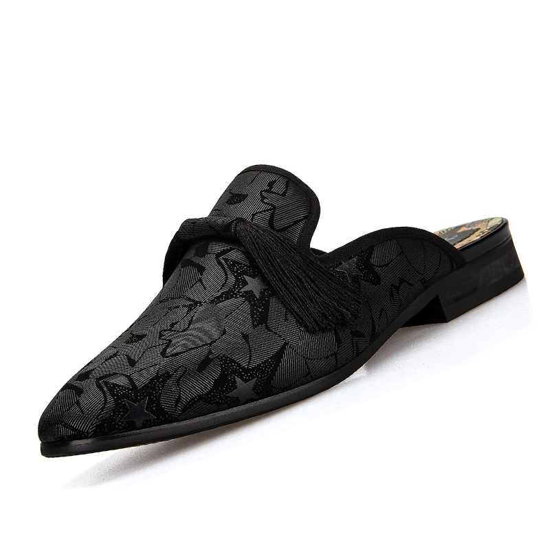Men'S Formal Wear Slippers - รองเท้าแตะผู้ชายแบบสวมรองเท้าไม่มีส้นหนังสวมใส่อย่างเป็นทางการรองเท้าแตะเปิดหลังแบบสบาย ๆ