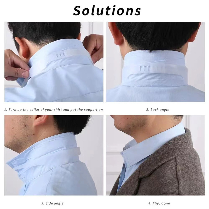 Collar Stay Metal - ชุดอุปกรณ์เสริมสำหรับปกเสื้อ ช่วยจัดทรงปกเสื้อ ป้องกันปกเสื้อพับ ช่วยให้ปกเสื้อคงรูป สำหรับเสื้อยืดและเสื้อเชิ้ต