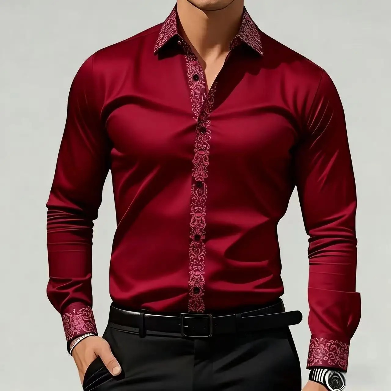 เสื้อเชิ้ตพิมพ์ลายสไตล์ชาติพัน - Men'S Formal Ethnic Wear บทวิจารณ์และราคา