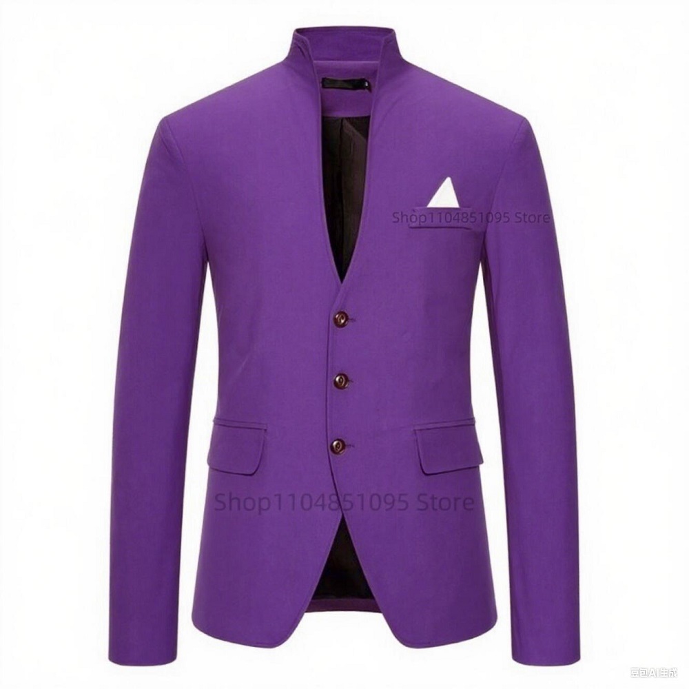 เสื้อเบลเซอร์ผู้ชายสีพื้น แฟชั - Men Formal Wear Jacket บทวิจารณ์และราคา