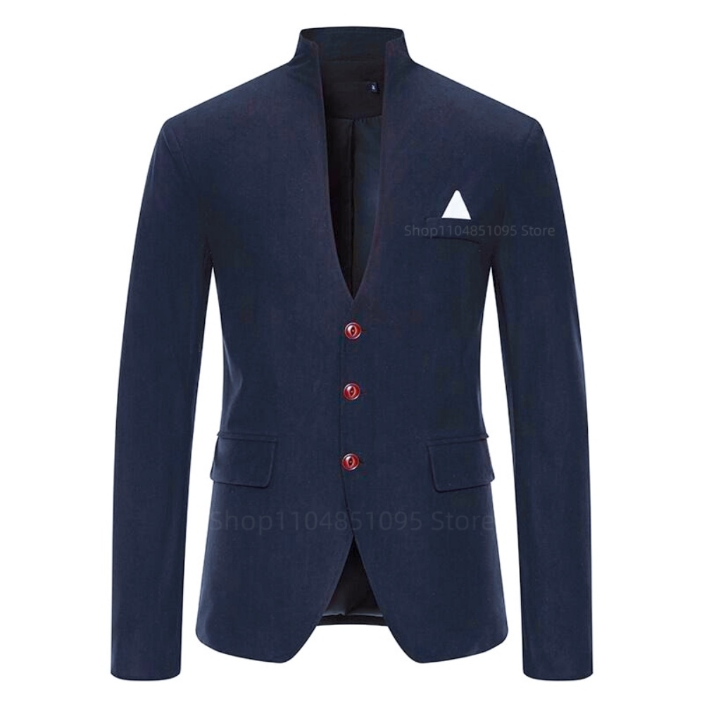 เสื้อเบลเซอร์ผู้ชายสีพื้น แฟชั - Men Formal Wear Jacket บทวิจารณ์และราคา