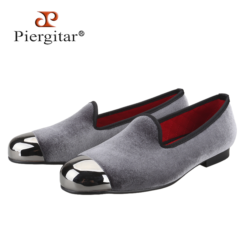Piergitar กํามะหยี่สีเทา SLIP- - Men'S Formal Wear Slippers บทวิจารณ์และราคา
