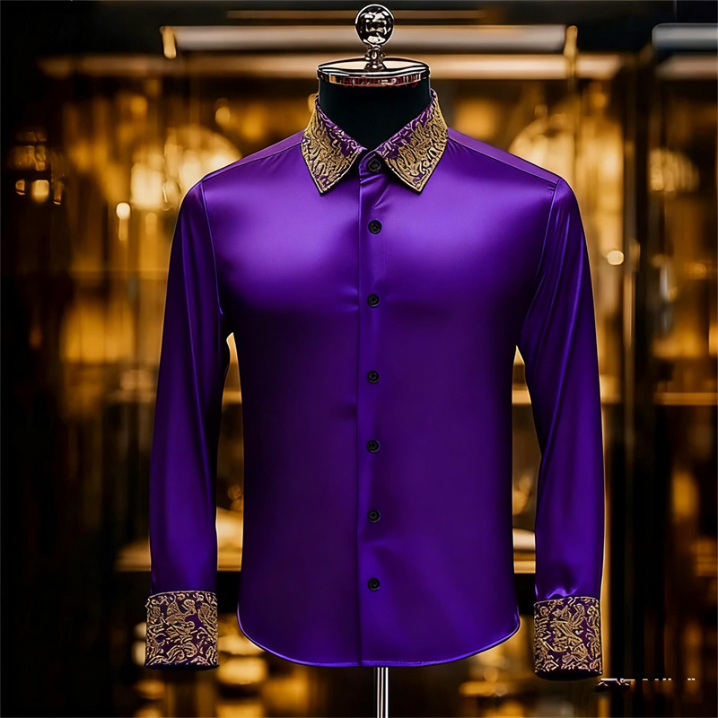เสื้อเชิ้ตผู้ชายสไตล์ชาติพันธุ - Men Formal Party Wear Shirt บทวิจารณ์และราคา