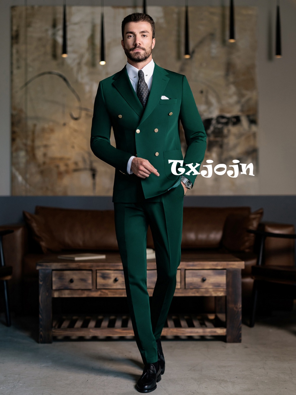 ชุดสูทผู้ชายสีเขียวทรงเข้ารูป  - Men Formal Wear Jacket บทวิจารณ์และราคา