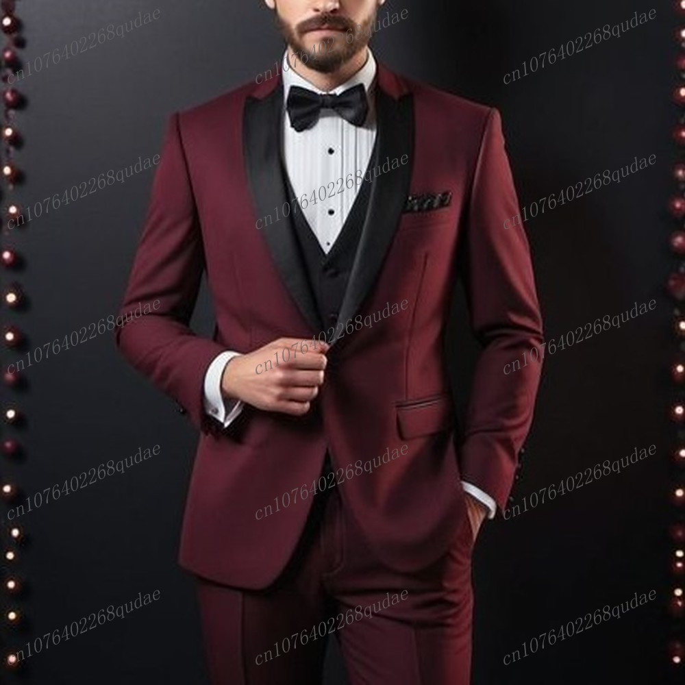 ชุดสูทผู้ชายสีม่วงดำสำหรับงานแ - Men Formal Wear Purple บทวิจารณ์และราคา