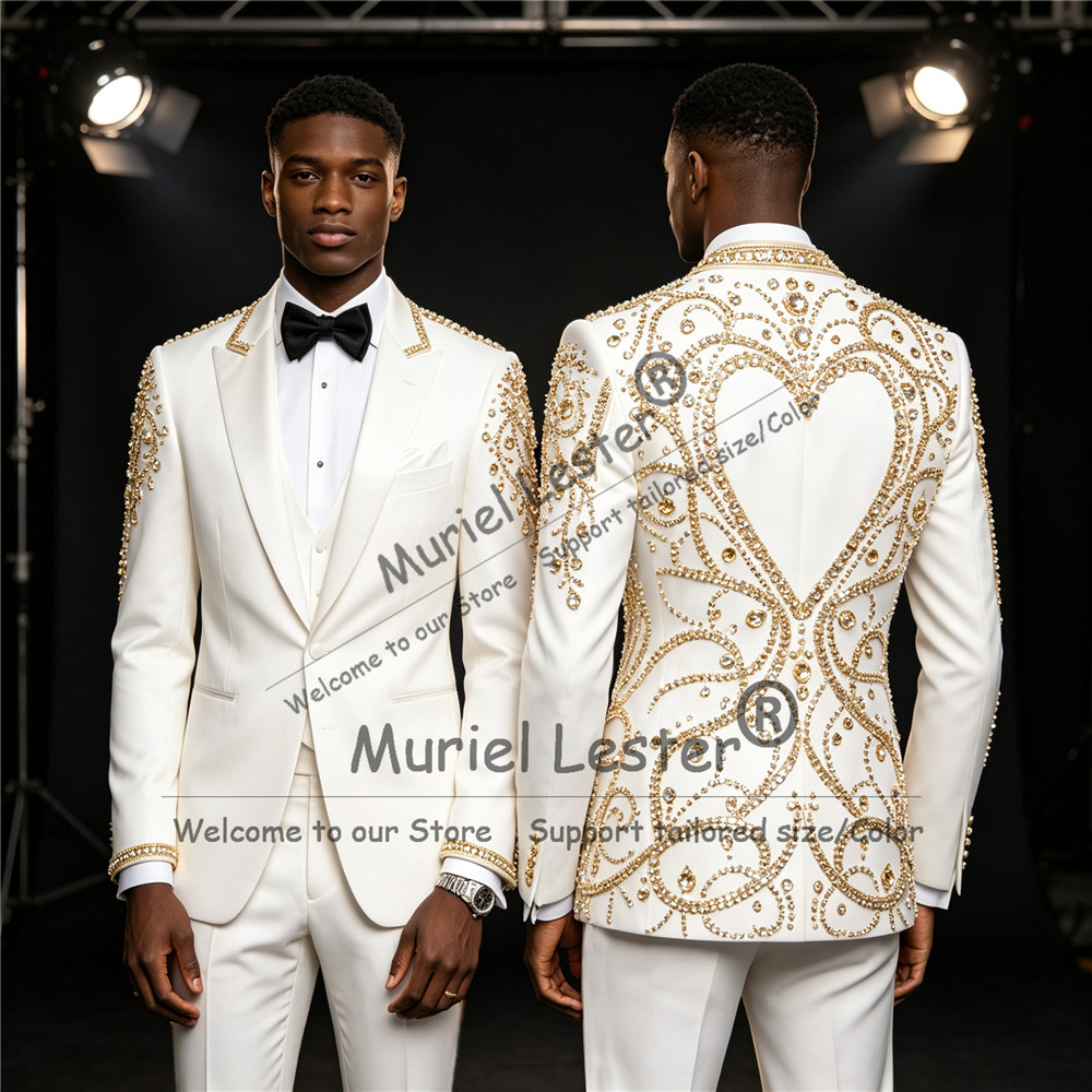 ชุดสูทผู้ชาย 3 ชิ้น ประดับเพชร - Men Formal Wear Jacket บทวิจารณ์และราคา