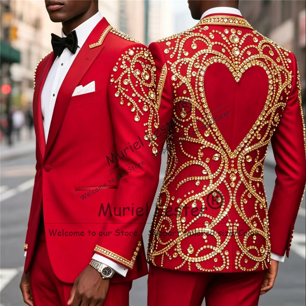 ชุดสูทผู้ชาย 3 ชิ้น ประดับเพชร - Men Formal Wear Jacket บทวิจารณ์และราคา