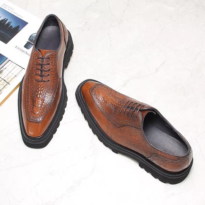 รองเท้าหนังลายจระเข้ระดับไฮเอน - High End Men'S Formal Wear บทวิจารณ์และราคา