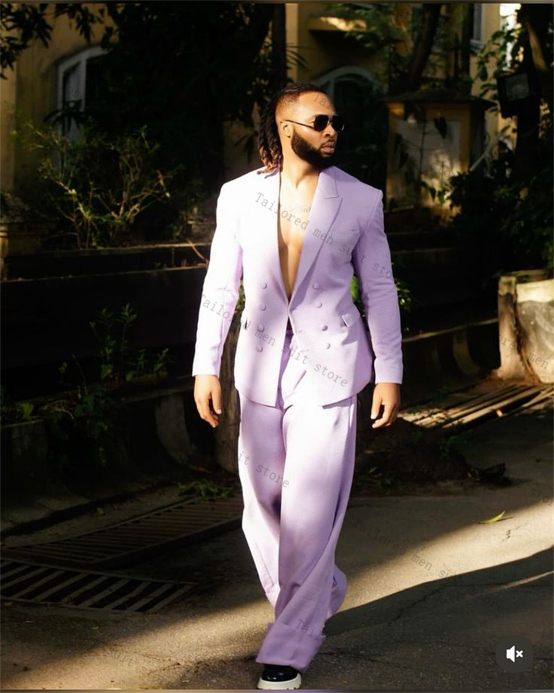 ชุดสูทผู้ชายสีม่วงลาเวนเดอร์ 2 - Men Formal Wear Purple บทวิจารณ์และราคา