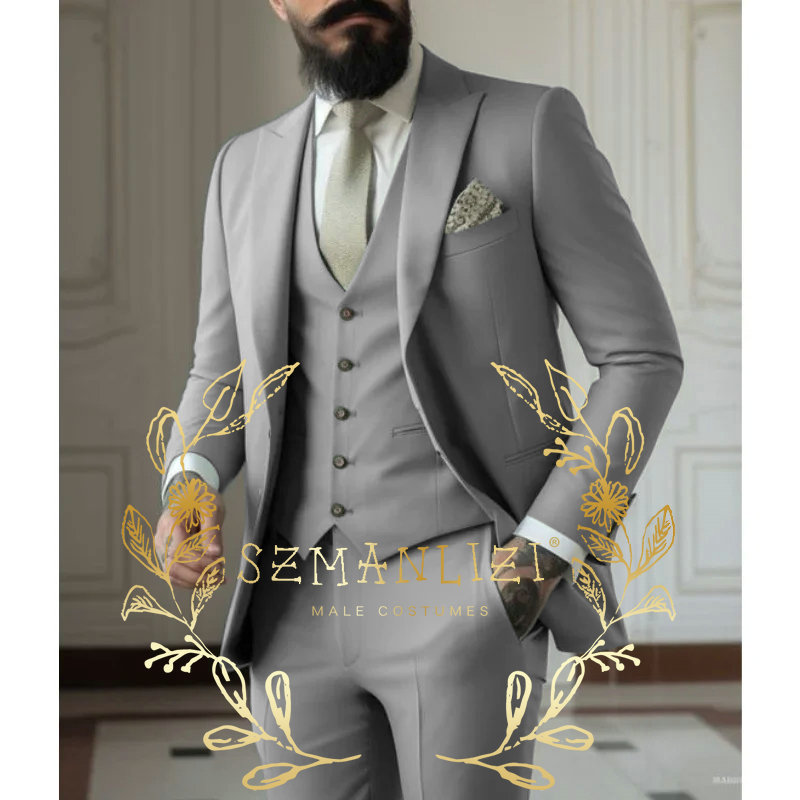 แสงสีเขียวชุดผู้ชายชุด 3 ชิ้นง - Men Formal Wear Jacket บทวิจารณ์และราคา