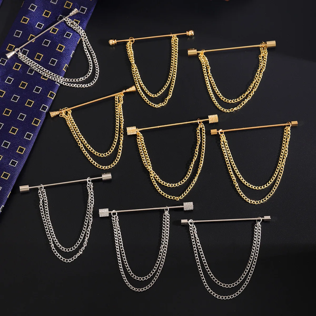 เข็มกลัดติดปกเสื้อแบบเรียบง่าย - Collar Stay Metal บทวิจารณ์และราคา