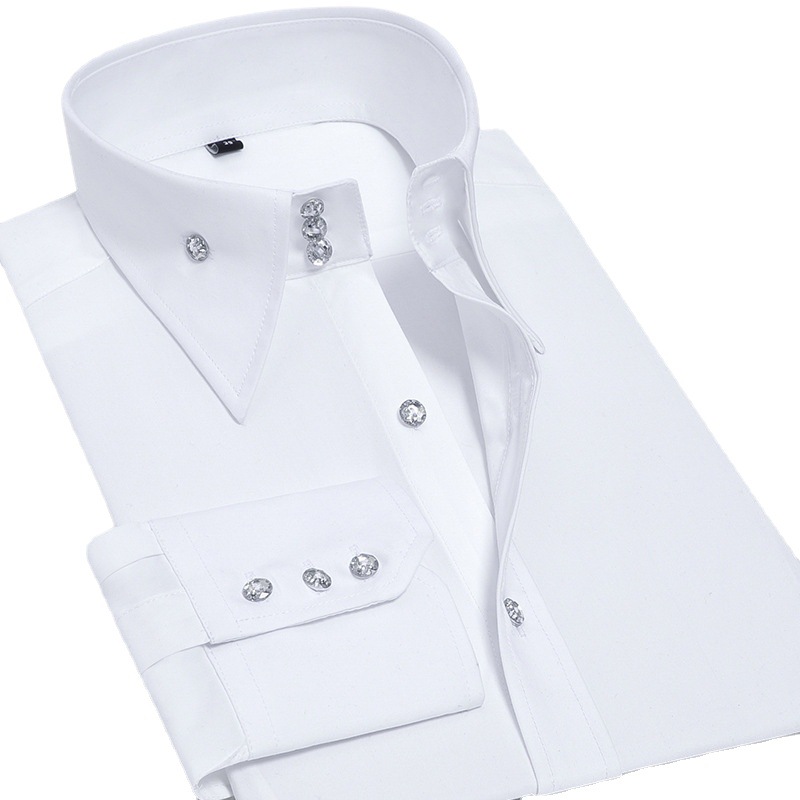 เสื้อเชิ้ตผู้ชายทรงเข้ารูปหรูห - Men Formal Party Wear Shirt บทวิจารณ์และราคา
