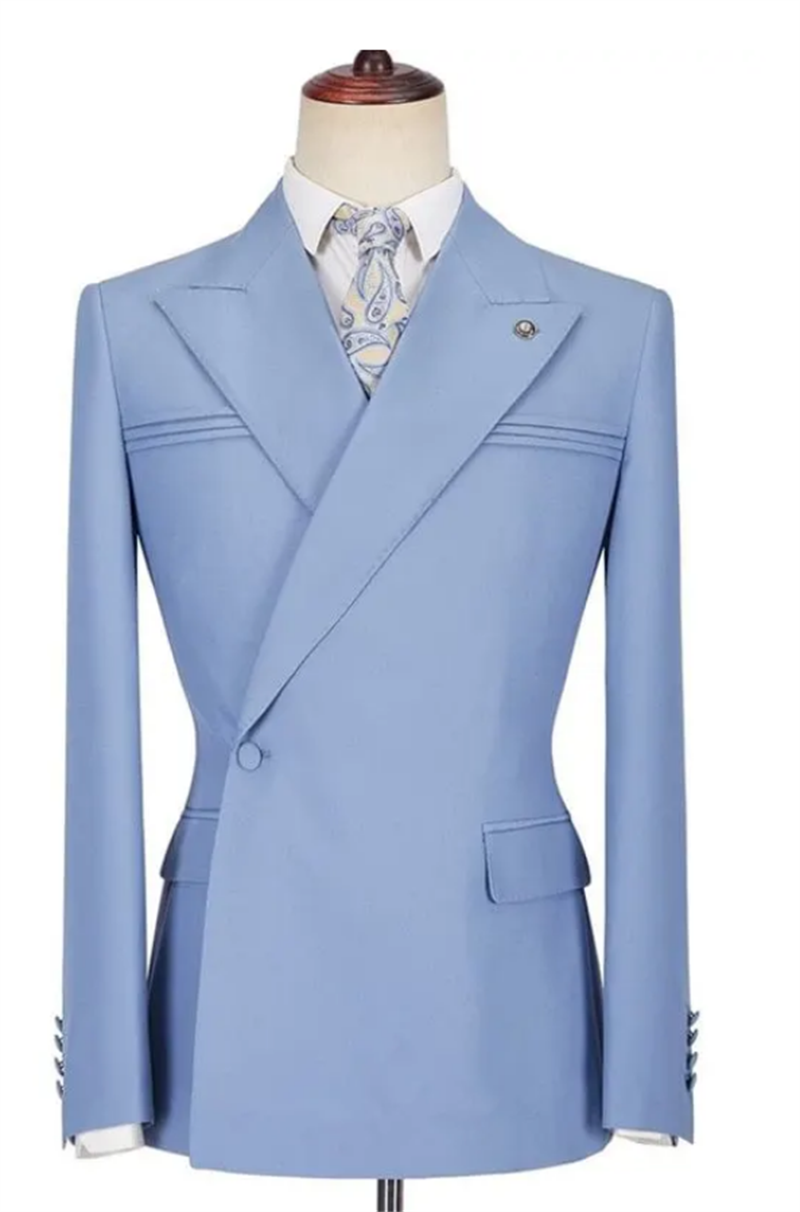 ชุดสูทผู้ชายสีน้ำเงินสไตล์ฤดูใ - Men Formal Wear Purple บทวิจารณ์และราคา